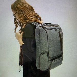 NWT Pro Slim 17” Laptop Backpack Leather Trim